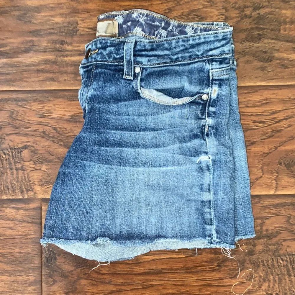 Paige Blue Man Made Distressed Denim Cutoff Shorts